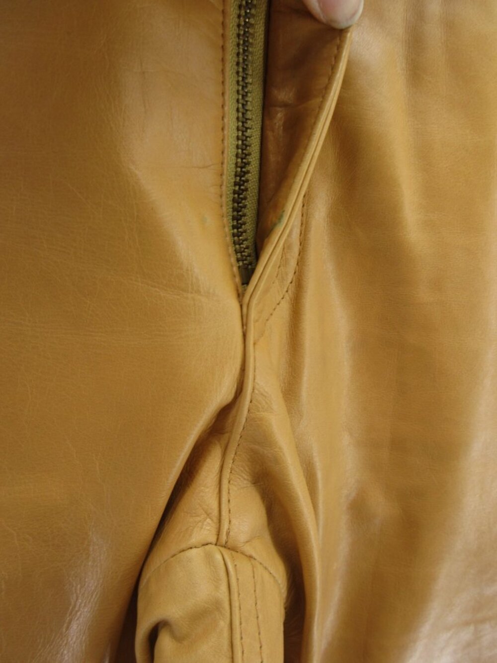 VINTAGE Gap Pants 6 Camel Genuine Leather Bootcut Y2K Trousers * - Picture 3 of 11